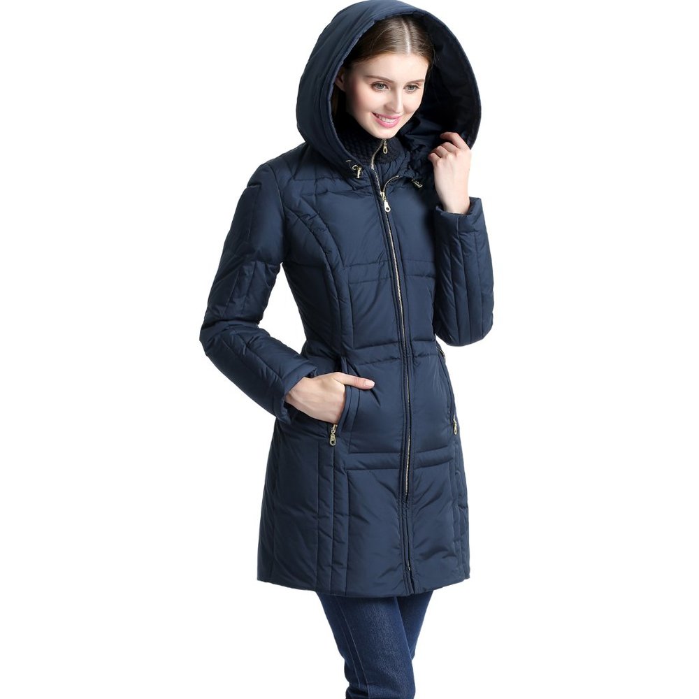 BGSD Whitney Navy Waterproof Down Puffer Coat
